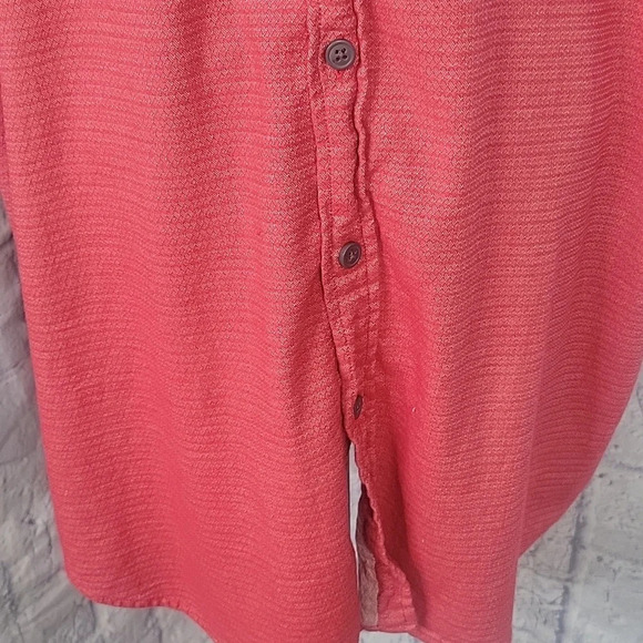 COLUMBIA Red Regular Fit Button Down Men's Shirt 2XT - Picture 3 of 7